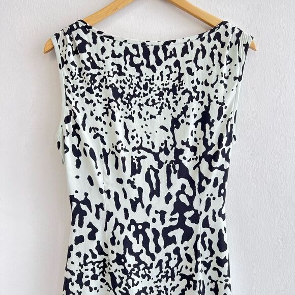 Diane von Furstenberg New Della Paint Splash Printed Dress Light Green Women’s 8 - Picture 9 of 15